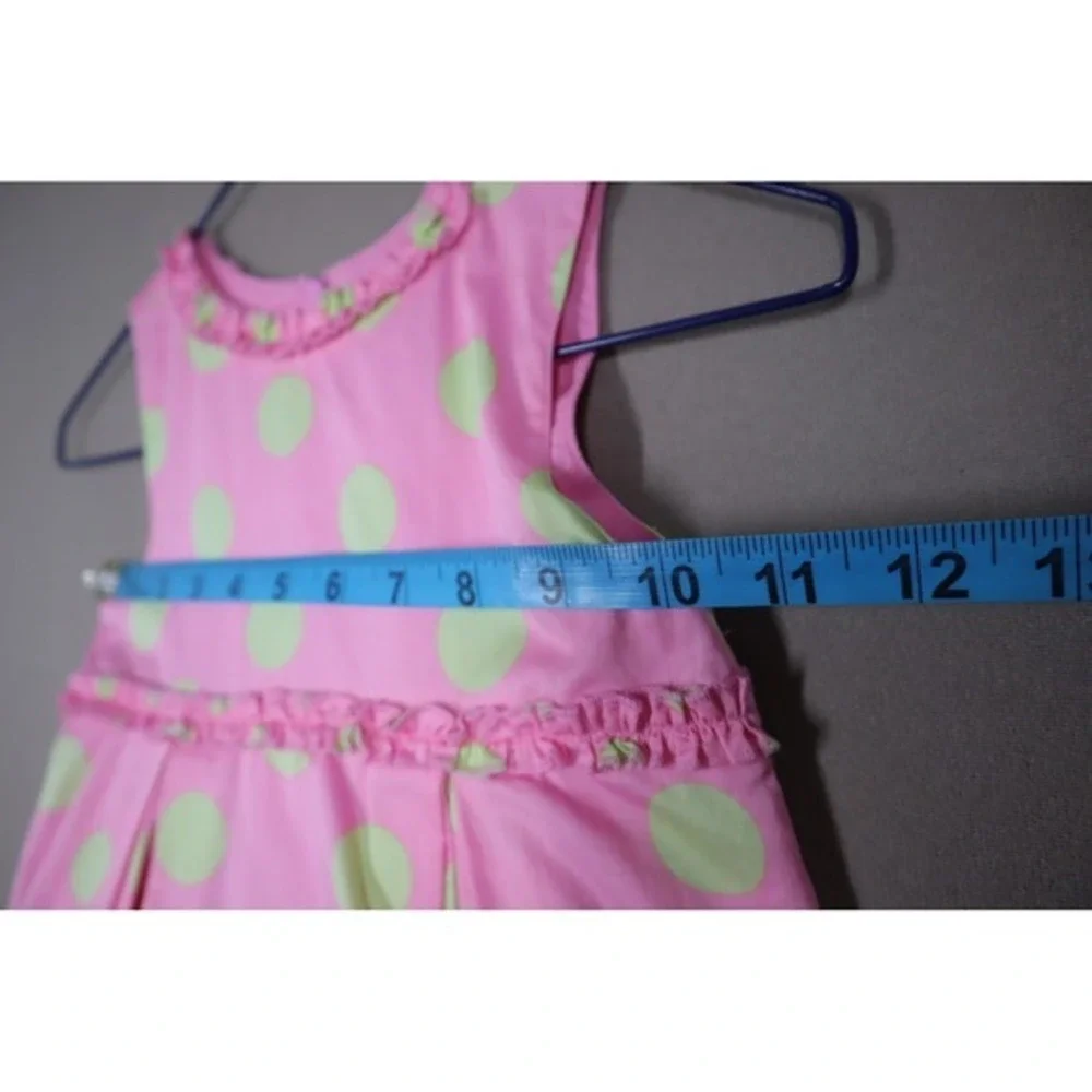 Polkatots Vintage Little Girls Pink Polka‎ Dot Dress - Size 2T